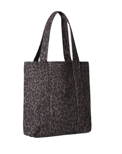 Lala Berlin - Tote Carmela Printed Canvas - Chocolate Brown Leo 